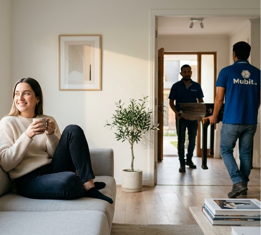 Equipo de Mubit realizando entrega en un hogar