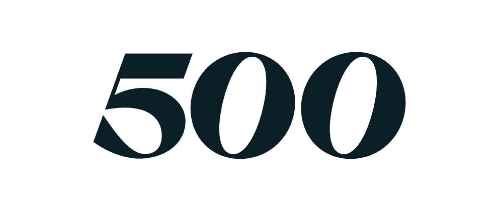 Logotipo en color negro de 500, solo números Almacenamiento Guadalajara